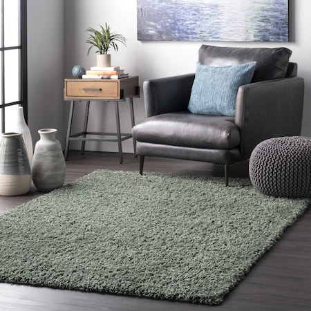 Nuloom Kara Solid Shag Area Rug 6ft 7in x 9ft KKBX01G-6709